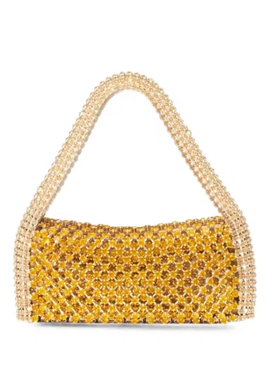 Benedetta Bruzziches Rachele La Grande Crystal-embellished Shoulder Bag In Neutral