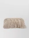 Benedetta Bruzziches Rectangular Metallic Rhinestone Ruched Clutch Bag