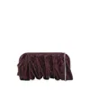 Benedetta Bruzziches La Grande Venus Crystal-embellished Pleated Clutch In Brown
