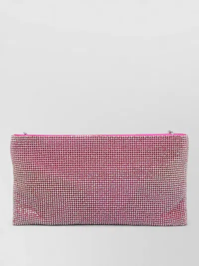 Benedetta Bruzziches Rhinestone Clutch Bag Your Best Friend In Pink