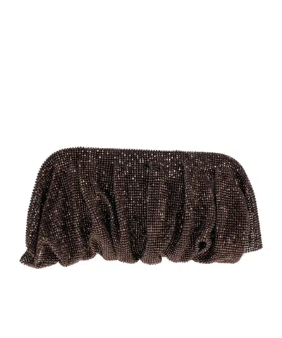 Benedetta Bruzziches Rhinestone Clutch In Black