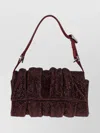 Benedetta Bruzziches Rhinestone Flap Shoulder Bag Chain Strap