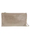 Benedetta Bruzziches Rhinestone Mesh Silk Clutch With Chain Strap