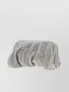Benedetta Bruzziches Rhinestone Ruched Clutch Chain Strap