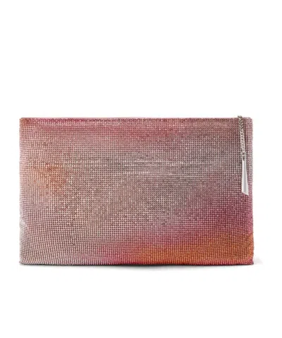 Benedetta Bruzziches Rhinestone-embellished Mesh Clutch Bag In Multi