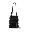 Benedetta Bruzziches Rhinstone-embellished Ruched Mini Bag In Black