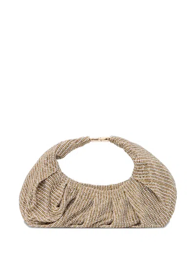 Benedetta Bruzziches Ruched Shoulder Bag In Neutral