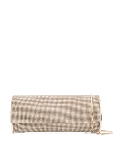 Benedetta Bruzziches Sand Crystal Mesh Clutch In Multi