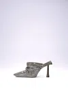 Benedetta Bruzziches Crystal-embellished Chainmail Mules In Multi