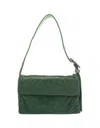 Benedetta Bruzziches Crystal Mesh Silk Satin Shoulder Bag In Green