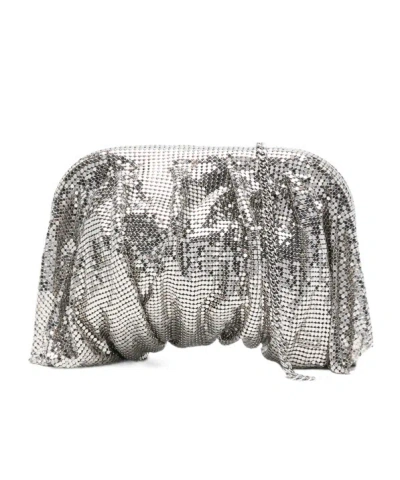 Benedetta Bruzziches Sequin Clutch In Gray