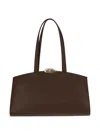 Benedetta Bruzziches Serena Clasp Shoulder Bag In Brown