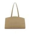 Benedetta Bruzziches Structured Leather Shopping Bag With Top Handle In Brown