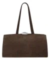 Benedetta Bruzziches Suede Serena Top-handle Bag In Brown