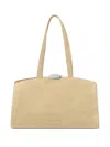 Benedetta Bruzziches Serena Suede Shoulder Bag In Cream