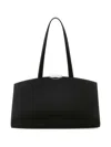 Benedetta Bruzziches Structured Leather Shopping Bag With Top Handle In Black