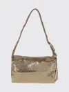Benedetta Bruzziches Rectangular Soft Shoulder Bag Strap Detail In Gold