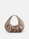 Benedetta Bruzziches Yennefer Rhinestone Shoulder Bag In Grey