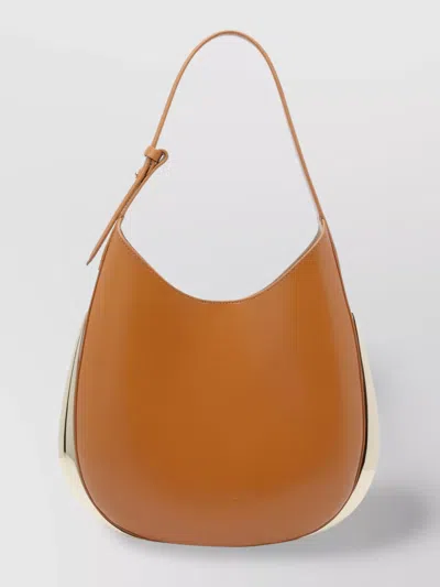 Benedetta Bruzziches Shoulder Bag Structured Metallic Accents In Orange