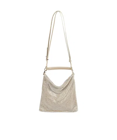 Benedetta Bruzziches Your Best Friend Embellished Shoulder Bag In Nude
