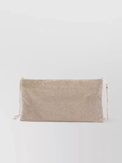 Benedetta Bruzziches Shoulder Strap Chain Clutch Bag Rhinestone