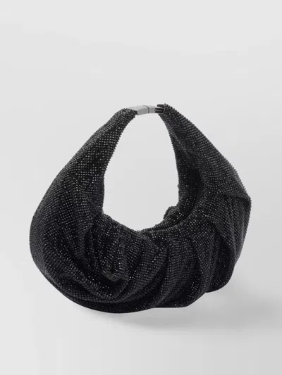 Benedetta Bruzziches Slouchy Beaded Mini Bag With All Over Strass
