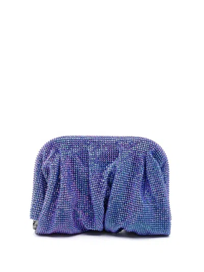 Benedetta Bruzziches Small Venus Crystal-embellished Clutch In Blau