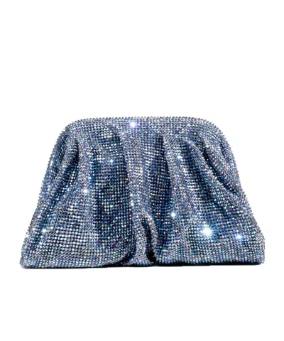 Benedetta Bruzziches Small Venus Crystal-embellished Clutch In Blue