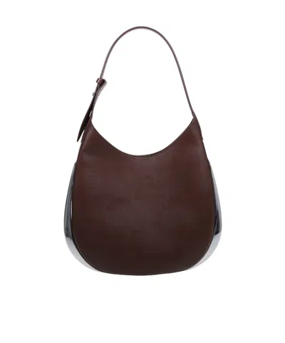 BENEDETTA BRUZZICHES STITCHING LOGO SHOULDER BAG