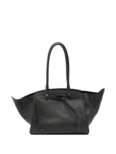 Benedetta Bruzziches Structured Handbag With Detachable Shoulder Strap And Minimalist Design In Black