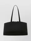 Benedetta Bruzziches Structured Leather Shopping Bag With Top Handle In Black