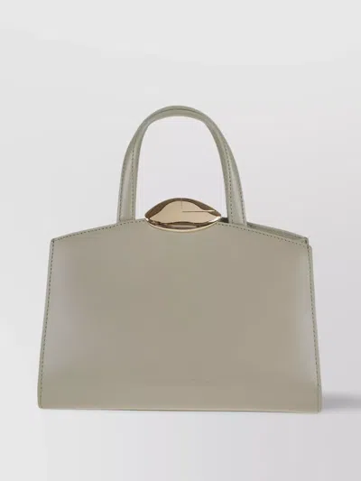 BENEDETTA BRUZZICHES STRUCTURED TOP HANDLE CLUTCH BAG