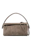 Benedetta Bruzziches Suede Satchel Bag In Brown