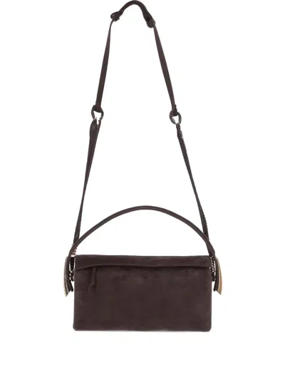 Benedetta Bruzziches Suede Shoulder Bag In Blue