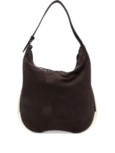 Benedetta Bruzziches Suede Shoulder Bag In Brown