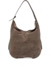 Benedetta Bruzziches Suede Shoulder Bag In Brown