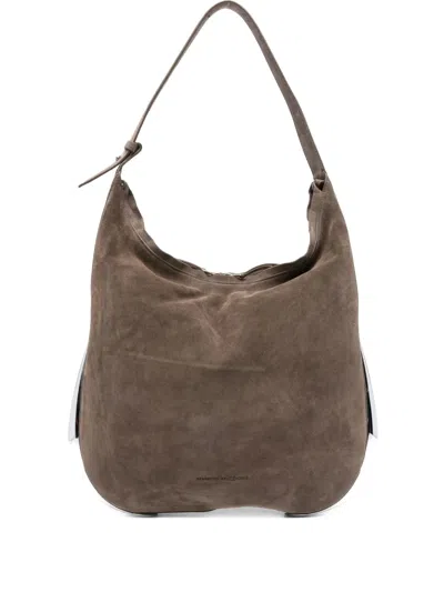 Benedetta Bruzziches Suede Shoulder Bag In Brown