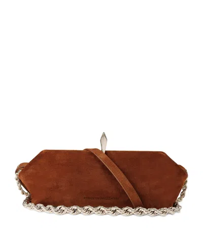 Benedetta Bruzziches Suede Sophia La Petite Shoulder Bag
