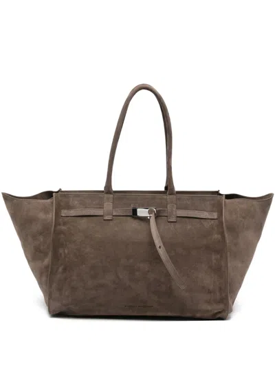 Benedetta Bruzziches Suede Tote Bag In Brown