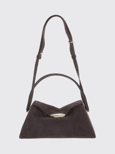 Benedetta Bruzziches Large Elif Suede Bag In Brown