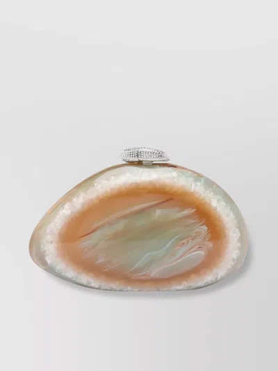 Benedetta Bruzziches Transparent Agate Oval Clutch Bag