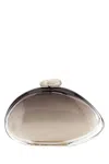 Benedetta Bruzziches Ariel Structured Clutch Bag With Crystal Embellishment In Multi