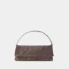 Benedetta Bruzziches Travolta Da Un Insolito Crystal Mesh Top Handle Bag In Purple