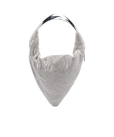 Benedetta Bruzziches Embellished Ursolina Shouler Bag In Gray