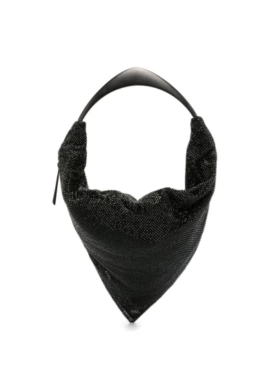 Benedetta Bruzziches Ursolina Rhinestone-embellished Shoulder Bag In Black