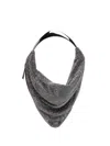 Benedetta Bruzziches Crystal-embellished Draped Clutch Bag In Grey