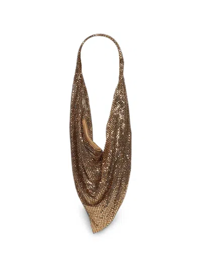 Benedetta Bruzziches Ursula Crystal-embellished Chainmail Tote Bag In Brown
