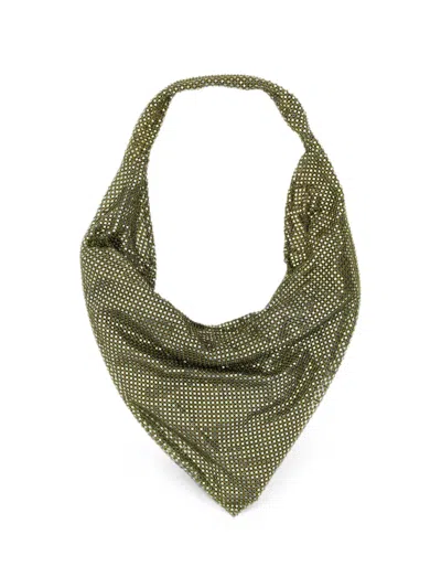 Benedetta Bruzziches Ursula Rhinestone-mesh Shoulder Bag In Green