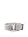 Benedetta Bruzziches Venus Belt In Aluminum Mesh Studded In Silver