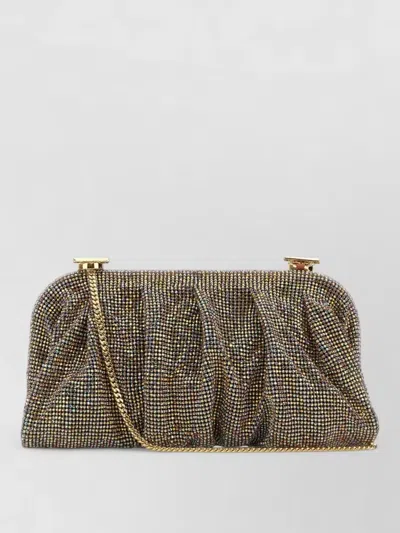 BENEDETTA BRUZZICHES VENUS CLUTCH BAG CHAIN STRAP RHINESTONES